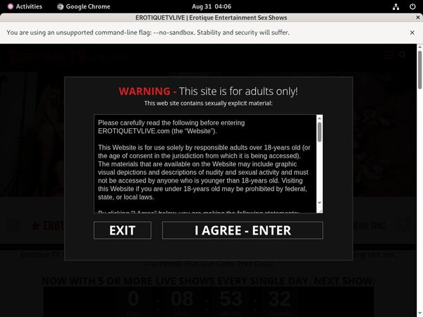 Erotique TV Password Hack
