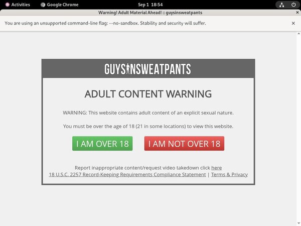 Free Guys In Sweatpants Membership