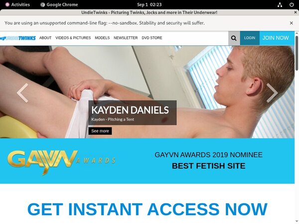 Free Undie Twinks Discount Deal