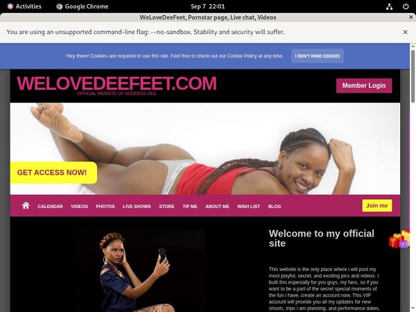 Free Working Welovedeefeet.com Accounts