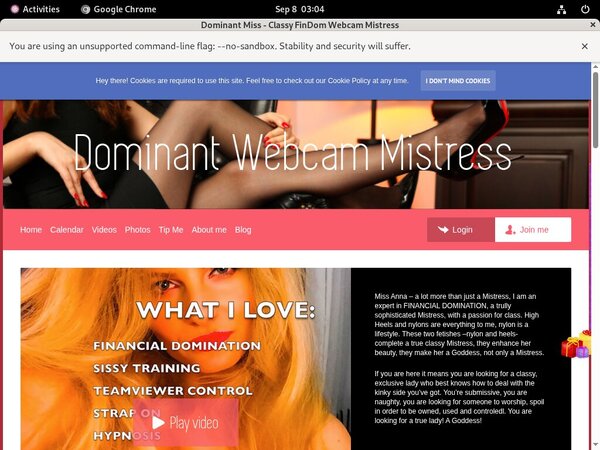 Login DominantMissClassyFinDomWebcamMistress Free