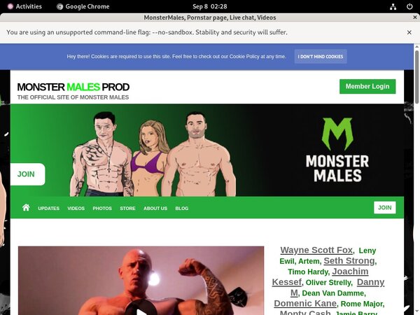 MonsterMales Signup Page
