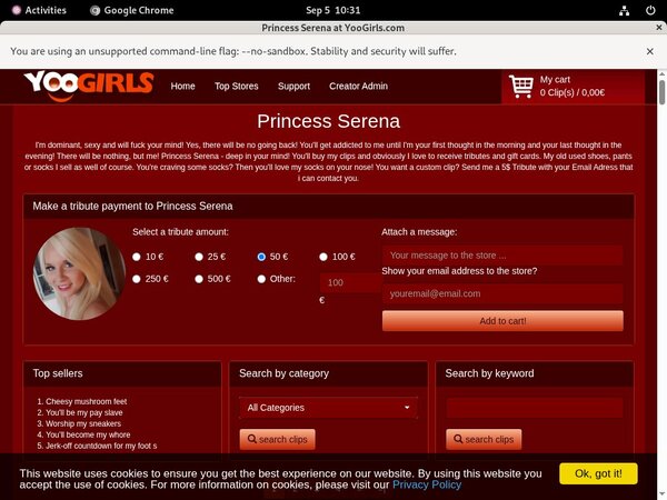 Princess Serena Scene