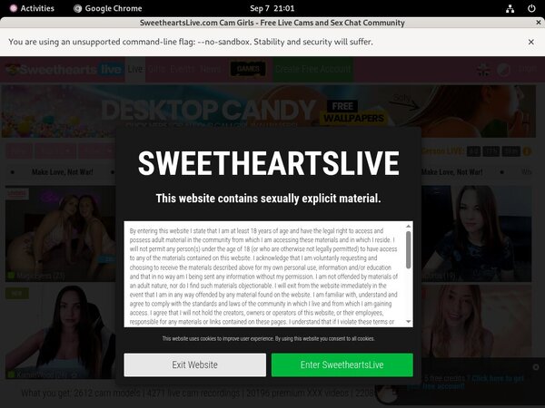 Sweethearts Live Login Account