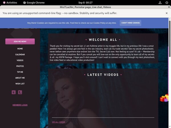 Trixievonlucifer.modelcentro.com Eu Debit