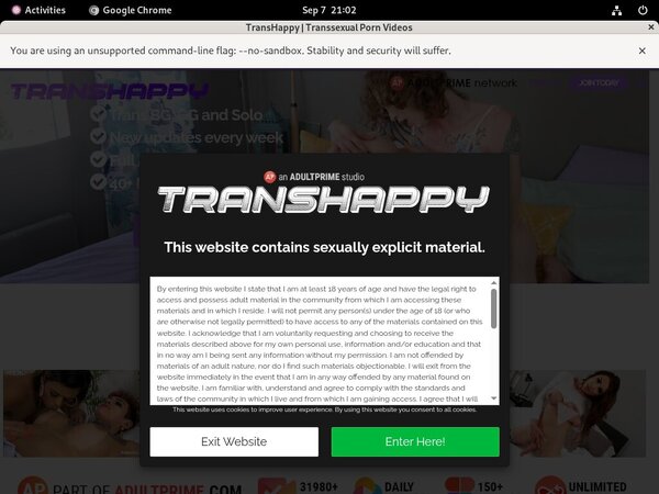 Working Transhappy.com Account