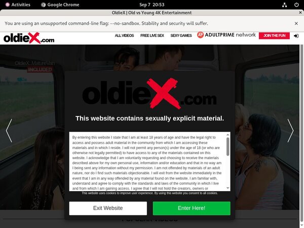 X Oldie Sign Up