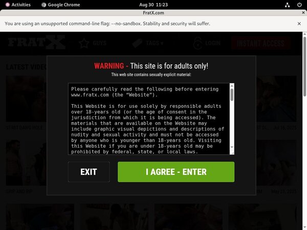 Fraternity X With Visa